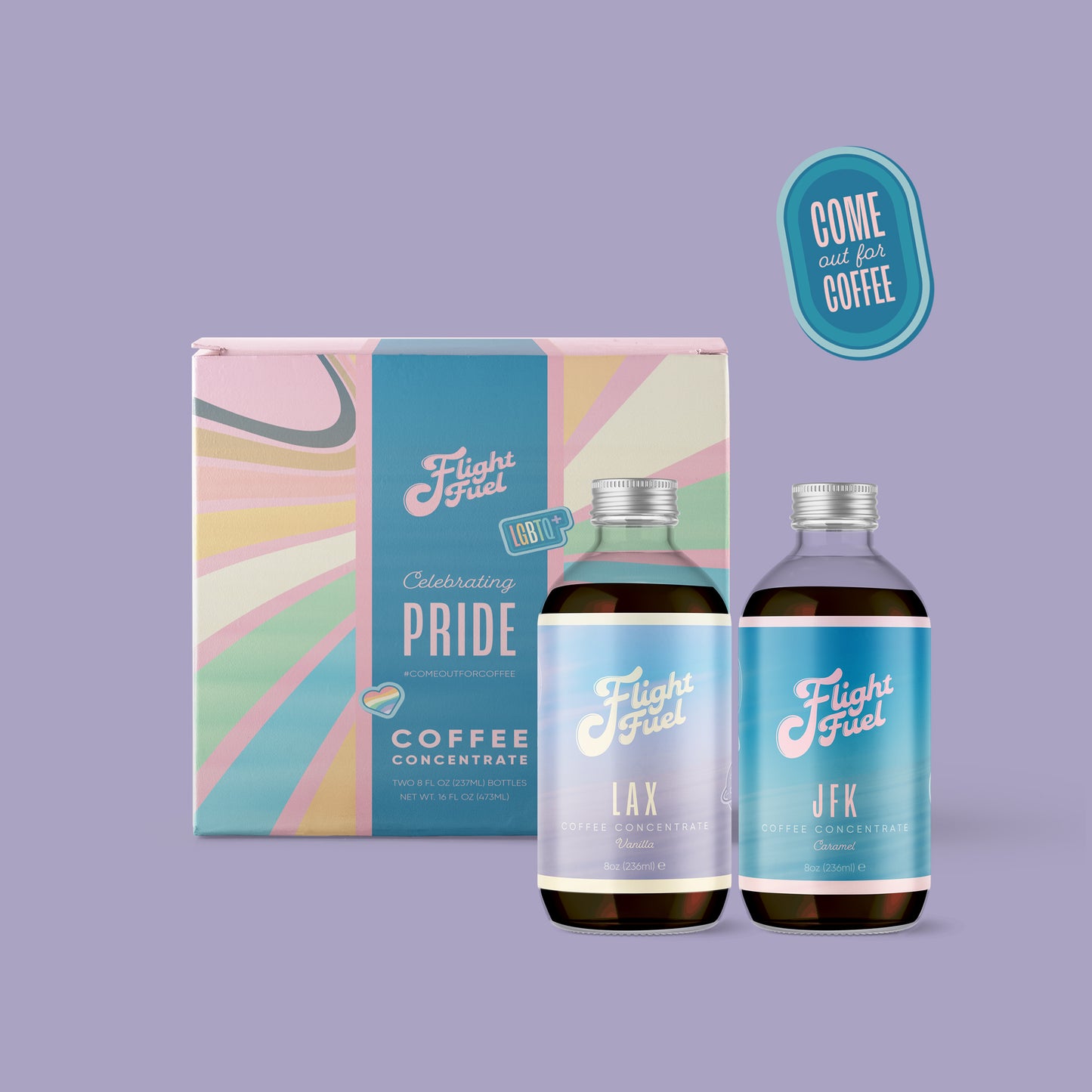 Flight Fuel "Brewing with Pride" Double Concentrate Coffee Box